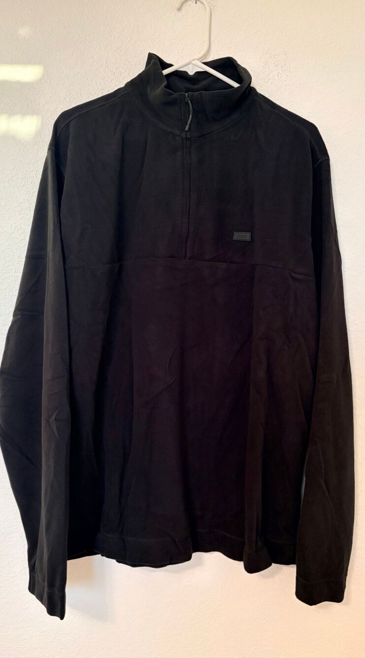 NWT RAINS Addis Fleece Half Zip Pullover Black XL Unisex #22000 NEW
